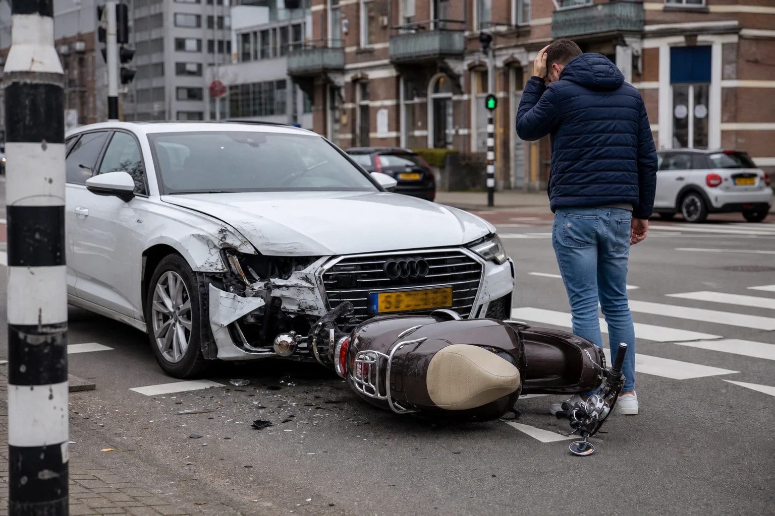 aangereden door auto met scooter​ – smartengeld en letselschade informatie